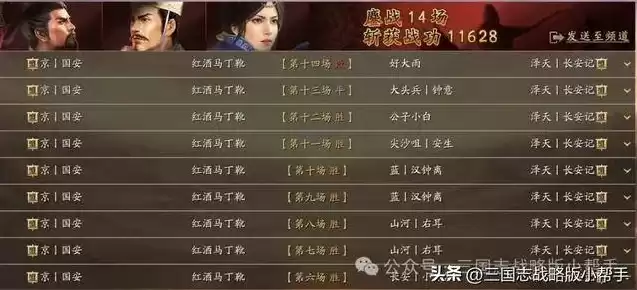 三国志战略版PK赛季阵容表，三国志战略版pk赛季阵容