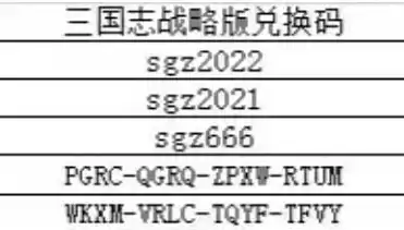 三国志战略版礼包通用兑换码最新，三国志侵略版兑换码福利