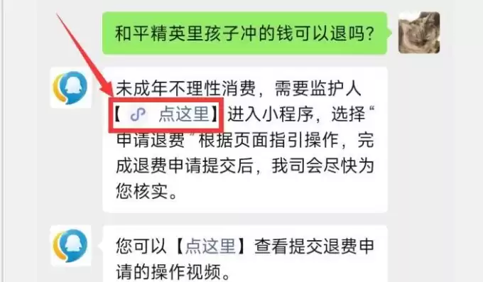 和平精英小孩子充钱能退吗，和平精英小孩充钱能退款吗