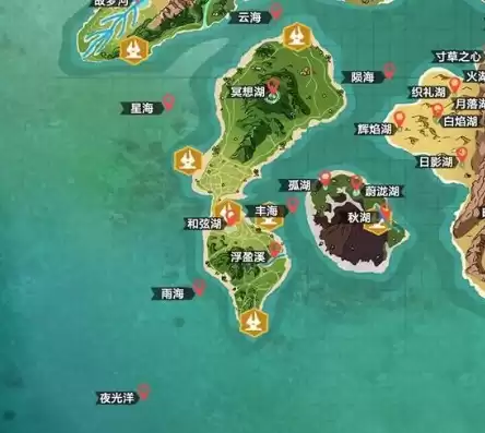 创造与魔法海底世界的位置，创造与魔法海底世界资源分布图