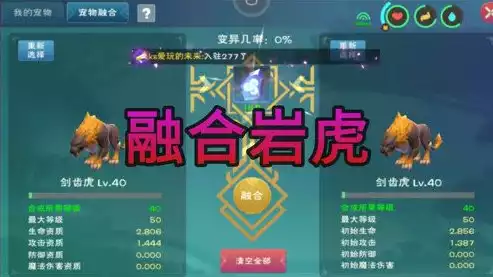 创造与魔法皎晶虎怎么融合稳，创造与魔法，揭秘皎晶虎融合攻略，助你打造强力宠物！