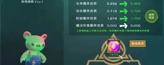 创造与魔法抱抱熊合成图，创造与魔法，揭秘抱抱熊合成表资质，打造独一无二的萌宠伴侣！