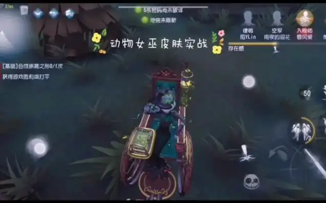 第五人格女巫和雕刻家，第五人格，雕刻家与女巫联手实战解析，揭秘协同作战制胜之道！