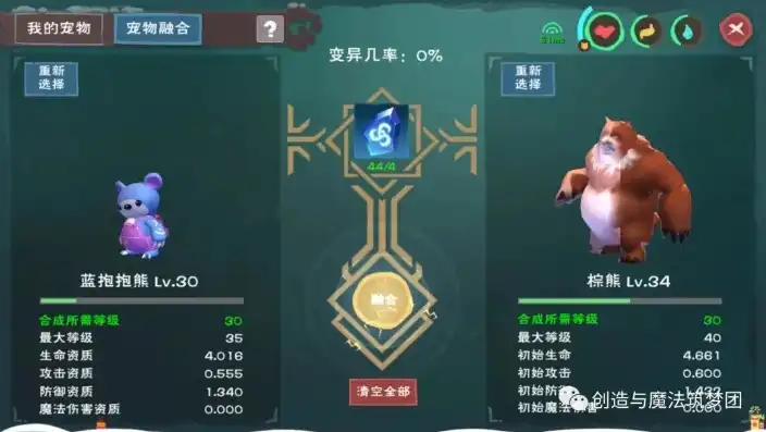 创造与魔法抱抱熊合成列表，创造与魔法，揭秘抱抱熊合成表，掌握合成技巧助你轻松获得