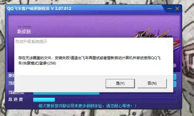 qq飞车安装失败,文件损坏，QQ飞车安装包文件被占用错误码详解及解决方法