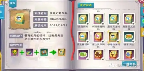 创造与魔法所有饲料配方2024，创造与魔法2024饲料配方大全，解锁农场养殖新技能