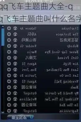 qq飞车里面的经典歌曲叫什么歌，揭秘QQ飞车中的经典歌曲，飞驰天地背后的故事与魅力