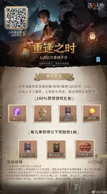 第五人格新活动重逢之时，第五人格重逢之时活动全攻略，探索新篇章，赢取丰厚奖励！