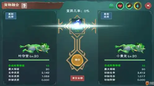 创造与魔法宠物融合资质表最新，创造与魔法，宠物融合资质表深度解析，助你打造最强伙伴！