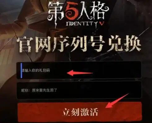 第五人格官网兑换码在哪里输入，第五人格官网兑换码获取攻略，让你轻松解锁游戏福利！